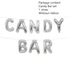 Partydekoration Candy Bar Gold Silber Folienballons Geburtstag Hochzeit 1 Jahr altes Ballonpaket