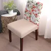 Chair Covers Watercolor Flower Rose Red Cover Set Kitchen Stretch Spandex Seat Slipcover Home Decor Dining Room