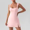 AL-154 Womens Dress Designer Dress Sexig Suspender Fashion Yoga Women's Top Dress Outdoor Golf Sports Elastic Tight kjol