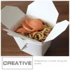 Take Out Containers 20 Pcs Portable Takeaway Box Disposable Food Fried Snack Holder Chinese Style Paper Storage