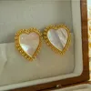 Boucles d'oreilles en forme de cœur pour femmes et filles, bijoux modernes, doux tempérament coréen, cadeau, accessoires d'oreille