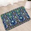 Bath Mats Bohemian Style Bathroom Colorful Geometric Pattern Welcome Carpets Kitchen Corridor Flannel Absorbent Non-Slip Rug Washable