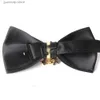 Bow slipsar nya kostymer bowtie för brudgummen svart båge för män kvinnor bow knut vuxna bröllop bågar cravats groomsmen bow binds y240329