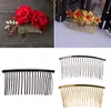 20 Teeth Bridal DIY Hair Clip Metal Blank Wedding Veil Side Comb for Girl Female g5Ui#