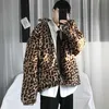 2021 Fio Leopard Jacket Women Men Zipper Hoodies Hooded Men's coat Causal Street Outerwear Loose Windbreaker Clothing Male l2mK#