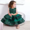 Abito per bambini in pizzo fiore battesimo di battesimo vestiti nati per bambini ragazze primo anno compleanno costume da festa della principessa infantile 240319