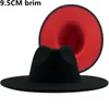 Береты в британском стиле, зимняя шерстяная однотонная классическая кепка-федора для мужчин и женщин, панамская джазовая шляпа с широкими полями 9,5 см, большая черная красная кепка