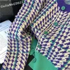 Productos europeos Color Mil pájaros Punto Cardigan Mujeres 2023 Otoño e invierno Nuevo Cuello redondo Fi Retro Suéter corto Tops B6Ch #