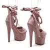 Scarpe da ballo 067 PU Uppre Color Sandali con tacco alto 17 cm / 7 pollici Spettacolo di modelli sexy e pole dance