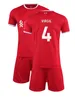 ragazzo ragazza MSALAH Fans Edition rugby Maglia da calcio Abbigliamento da allenamento per uomo e bambino Giochi Maglie kit Tempo libero Sport Manica uniforme 240318