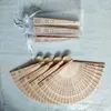 Party Favor 50Pcs Personalized Engraved Wood Folding Hand Fan Wooden Fold Fans Customized Wedding Gift Decor Bridal Shower