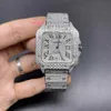 Мужские часы в стиле хип-хоп с бриллиантами, новейшие полностью автоматические механические спортивные часы из нержавеющей стали1690