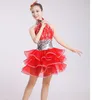 Traje de palco Feminino Cantora Mulheres Boate Performances de Dança Desgaste Dançarinos DJ DS JAZZ Prom Outfit W5VW #