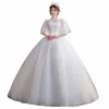 Giisile koronkowy Master Wedding Dr minimalistyczne ramię pokrycia panny młodej plus size w rozmiarze White Wedding Wedding Dres dla kobiet małżeństwo Dr K7ya#