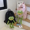 Backpack Frog Doll Man Bag reizen kinderlijke school Middle High Studenten Kawaii herenrugzakken grote capaciteit