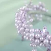 9 kleuren handgemaakte bruiloftshoofd sieraden roodblauw neushoorntes tiaras parels kronen vrouwen hoofdband bruids haaradministraties 2232#