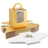 Baking Moulds Dessert Box Kraft Cupcake Boxes Single Carrier With Window Insert And Handle Pastry Containers 25 Pieces