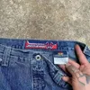 Jeans pour femmes Jnco rétro hip hop lettre brodé pantalon ample pour hommes femmes streetwear harajuku décontracté taille haute droite