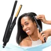アイアンズセラミックスモールペンシル平らな鉄の髪の黒人女性用ストレートナーミニ髪の髪の髪のスタイリングツール