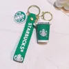 Designer key chain woman Luxury keychain accessories Starbucks Milk tea Cup Key chain rings Cartoon car pendant Action figure accessories Cute bag keychain