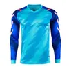 Barn män kvinnor fotboll målvakt tröjor uniformer armbågskydd fotboll målvakt keeper jersey rugby tröjor sport kit anpassad 240325