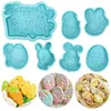 4/5Pcs Easter Cookie Cutter Mold Easter Eggs Rabbit Chick Biscuit Fondant Mould For Home Easter Party Cake Decor DIY Baking Tool