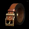 Riemen Vintage stijl lederen riem handgemaakt met dik rundleer, ideaal voor casual en zakelijke kleding