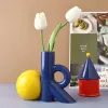 Vasi Vaso in ceramica Lettere OK Cartone animato Ritaglio astratto Vaso di fiori Accessori per composizioni floreali Ornamenti artigianali in ceramica