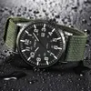 Montres-bracelets Cadran rond Bracelet en nylon Bande Hommes Garçon Militaire Armée Date Quartz Montre-Bracelet Cadeau Relogio Masculino Reloj Hombre 24329