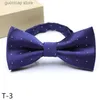 Bow Ties Korean Fashion Point Collar Wedding Present Silver Point Bow Formell Dress Business Bow Trendy Bow Tie Men Y240329