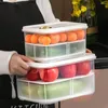 Bouteilles de rangement bac à légumes cuisine superposée scellée et conservée fraîche boîte de réfrigérateur transparente à Surface lisse