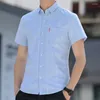Men's Dress Shirts Male Top For Office Clothes With Pocket Shirt And Blouse Short Sleeve Plaid Silk Slim Fit Regular Casual Xxl