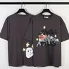 新しいレーネットTシャツ壊れた惑星フォームルーズプリントショートスリーブティーハイストリートメンズアンドレディースルーズスポーツピュアコットンカジュアルハーフスリーブトップカジカ