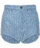 Costume short en Denim bleu à paillettes sexy, tenue 2 pièces pour femmes, veste courte et pantalon court, ensemble assorti C60B #