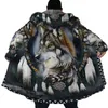 Veste d'hiver pour hommes Wolf 3D Imprimer Épais Chaud Zippé À Capuche Mâle Manteau Cape Robe Pardessus Parkas Invierno Hombre Couverture 2024 j52M #