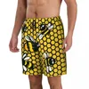 Pantalones cortos para hombre Traje de baño Panales de abeja Fondo brillante Gimnasio Verano Fresco Clásico Playa Pantalones cortos Estampado Surf Secado rápido Bañador