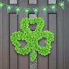 Decorative Flowers Irish Day Wreath St Patrick's Prop Decorate Festival Themed Artificial Wooden Hanging