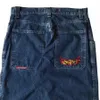 Jeans lâches JNCO Hip Hop Rock Motif de broderie Hommes Femmes 2023 Nouveau Fi Streetwear Rétro Harajuku Taille haute Jeans à jambes larges k9uc #