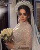 sparkly Beaded Wedding Dres For Women Dubai Arabic Lg Sleeves High Neck Wedding Gowns Vestido De Casamento Brides Dres z6Xv#