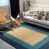 Carpets Nordic Simple Style Beni Ourain Tapis Blue Blue Handmade avec Tassel Vintage Decorative Zone 90 150cm
