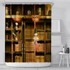 Shower Curtains Vintage Library Books Po Curtain Magic Bookshelf Printing Bathroom Decor Set Waterproof Fabric With Hooks