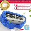 Brushes Large 2.4/3.2m Air Conditioner Cleaning Cover Double Layer Thickening Wash Mounted Protective Dust Cleaner Bag Tightening Belt