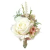 Rose artificielle Rose Frs pour Groomsman Boutnieres poignet Corsage mariage demoiselle d'honneur Accories d4xF #