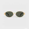 CELIES 2024 Nuevo Arco de Triunfo Lisa Gafas del mismo estilo Gafas de sol ovaladas personalizadas con montura de metal Gafas de sol tipo ojo de gato