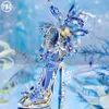 Sapato de cristal mágico MU Snow Love, quebra-cabeça 3D estéreo modelo de montagem de metal feito à mão brinquedo DIY