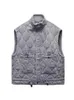 ZBZA Women's New Cott Jacket Autumn and Winter Fi Splice Vest Sleewel Single Breasted Elegant Vest Vintage Tops E9UD#