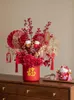 Wazony symulacja kwiat czerwony wróżki metalowe metalowe wazę Zestaw Ozdoby