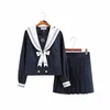 Японская школьная одежда Аниме Косплей Колледж Средняя школа Jk Униформа Звезды Мо с галстуком Плиссированная юбка Костюм моряка для девочек 591W #