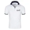 여름 판매 단축 남성의 새로운 폴로 셔츠 비즈니스 레저 스포츠 선임 고급 브랜드 인쇄 고품질 티셔츠