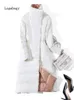 Lagabogy 2023 Hiver Femmes 90% Blanc Canard Doudoune Lg Épais Double Face Manteau Femme Chaud Double Boutonnage Parka Outwear x9Uj #